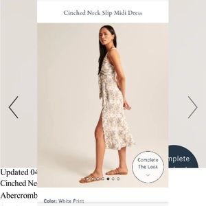 Abercrombie Cinched neck Slip MIDI Dress
